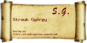 Straub György névjegykártya