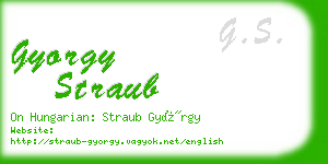 gyorgy straub business card